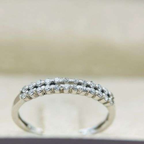 Engagement Rings LOVELY WHITE GOLD DUAL DIAMOND ETERNITY RING was